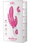 The Beaded Dp Rabbit Rechargeable Silicone Vibrator With Clitoral And Anal Stimulation - Hot Pink