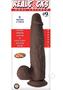 Realcocks Dual Layered #9 Bendable Thick Dildo 9in - Chocolate