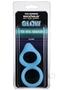 Rock Solid Dual Enhancer Glow In The Dark Silicone Ring - Blue